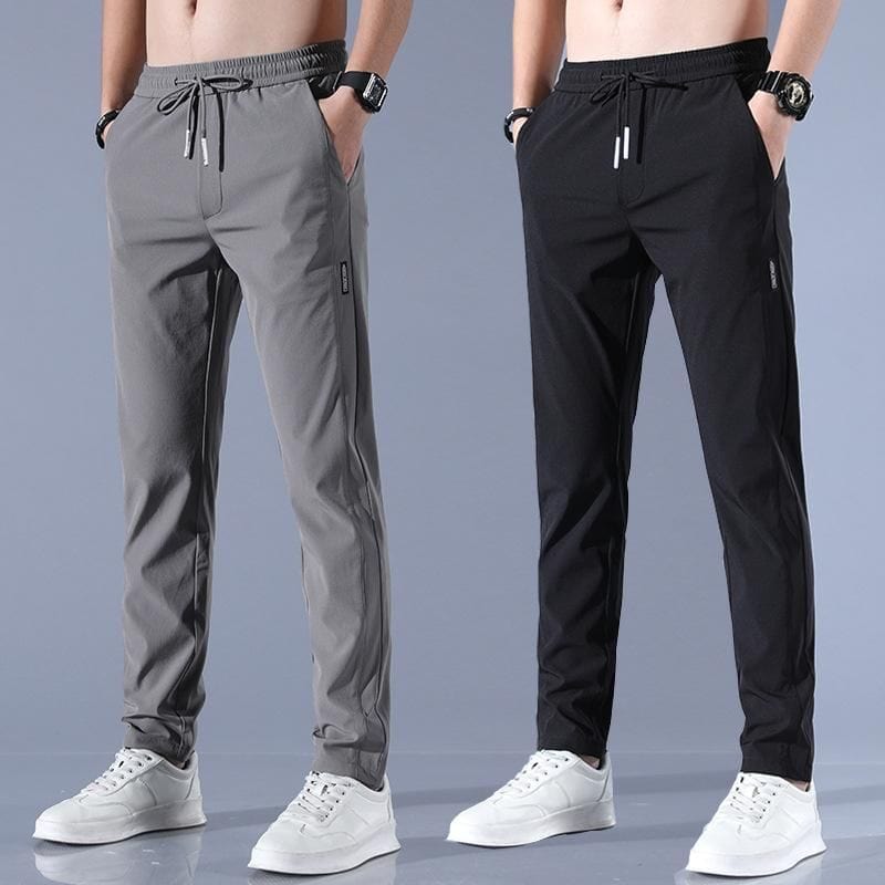 SwiFit™️ Elastic Men's Track Pants Tracksuits Of Men Lycra Black Pants ...