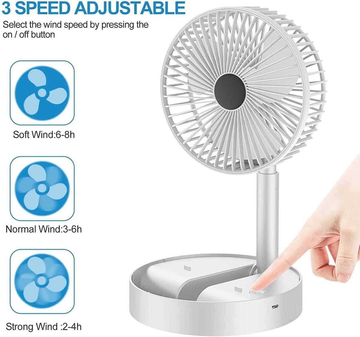 Table Rechargable Fan Cool Small Fan High Speed Desk Table Fan - Swify™️ Swify™️ Portable Fan Zaavio®️