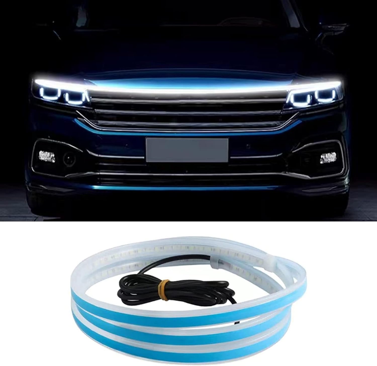 Universal Flexible Car Led Hood Strip Lights (White Light) Zaavio®