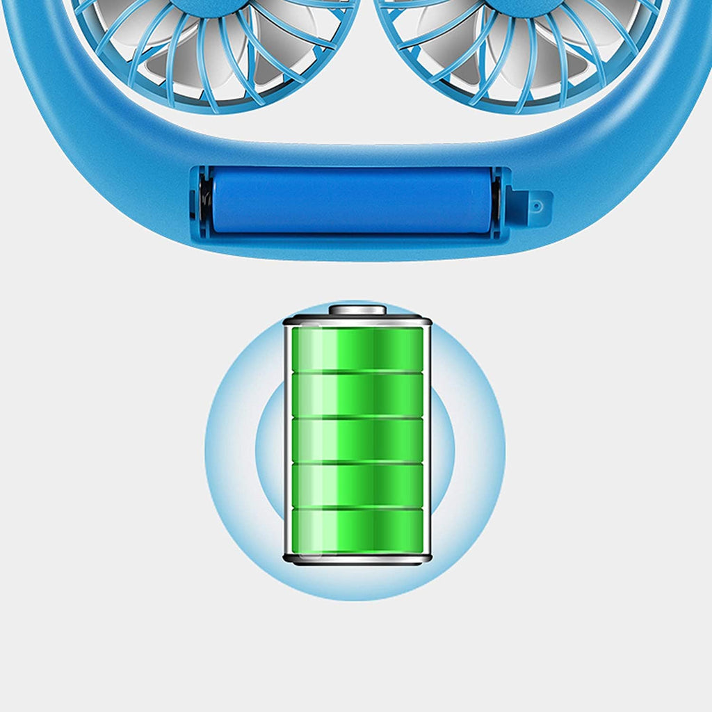 USB Neck Mini Fan Personal Rechargeable Portable Small For Travel  - Neck Fan - neck fan - Black - Neck Fan