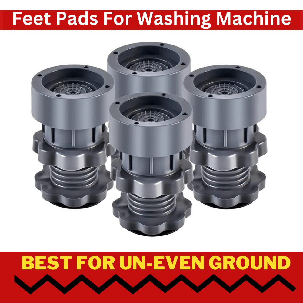 Washing Machine Adjustable Height Footpads (Pack Of 4) | Washing Machine Clothes Washer Vibration Pads  Washing Machine Adjustable Height Footpads (Pack Of 4) Zaavio®