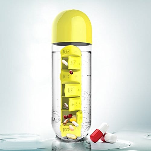 Water bottle Water Bottle Pill Box Organizer Zaavio®