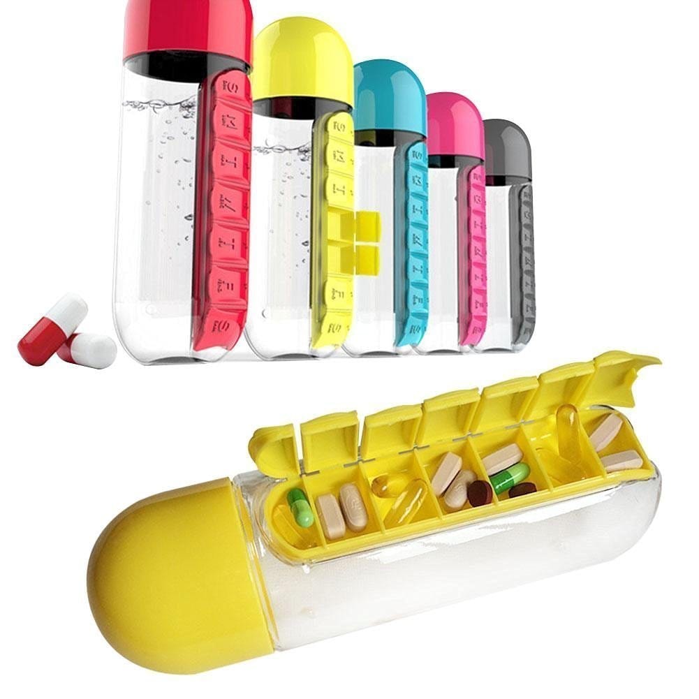 Water bottle Water Bottle Pill Box Organizer Zaavio®