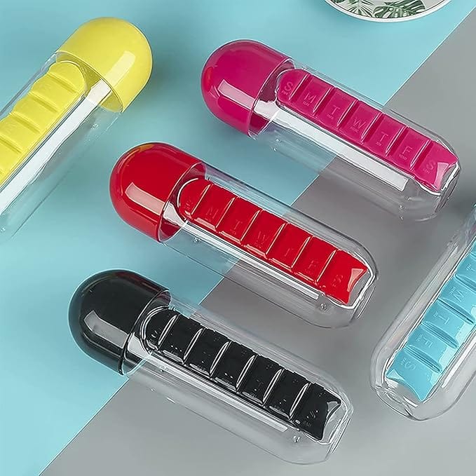 Water bottle Water Bottle Pill Box Organizer Zaavio®