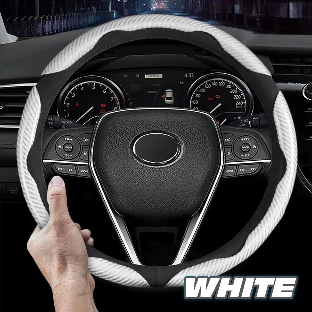WHITE Anti-Slip Steering Wheel Cover (2 Side Set) Zaavio®