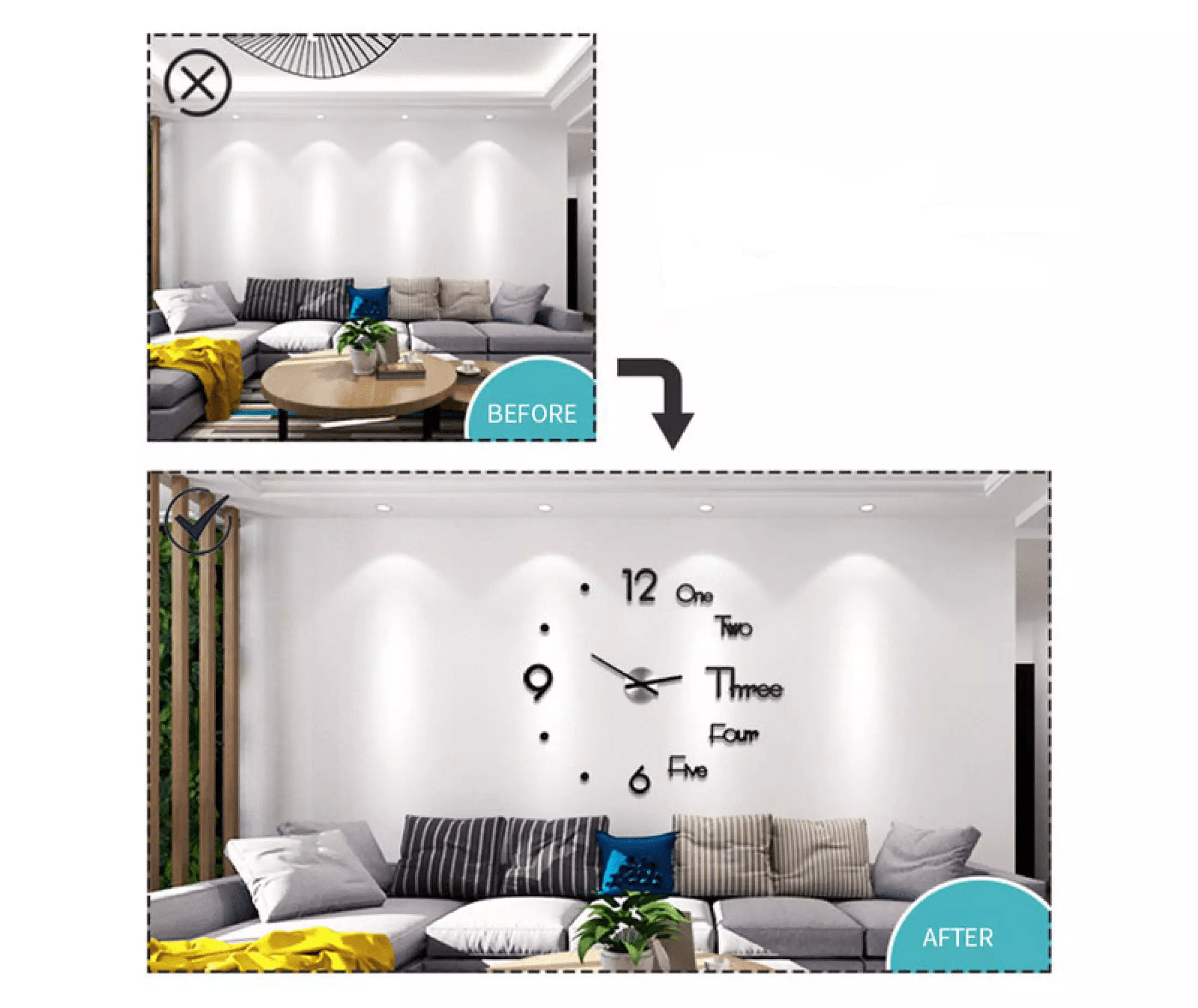 3D Wall Clock Zaavio®