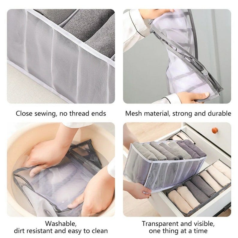 7 Storage Bag Drawer Organizer ( Pack of 3 ) Zaavio®