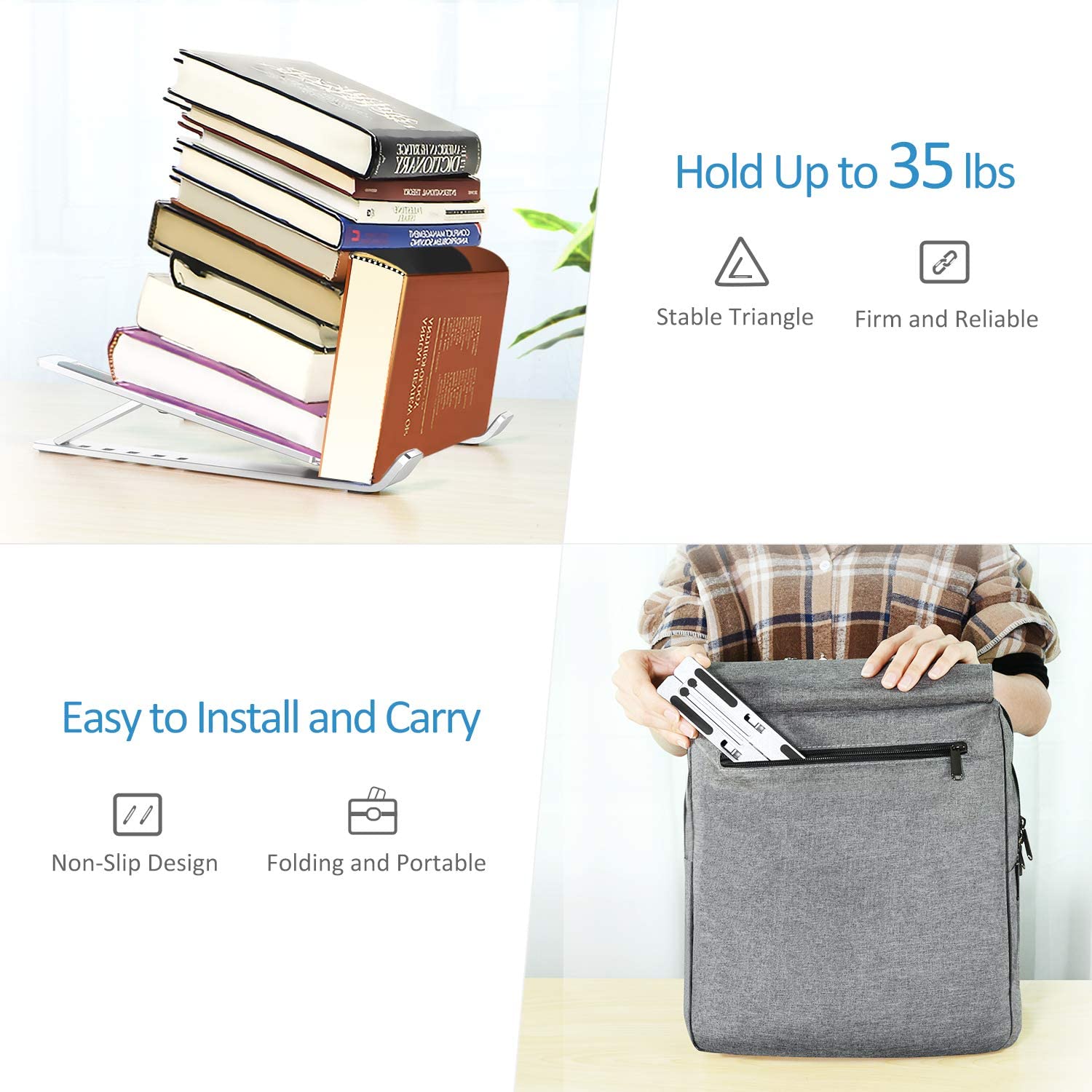 Adjustable Laptop Stand Adjustable Portable Foldable Laptop Holder - Standesy™ Laptop Stand Standesy™ Zaavio®