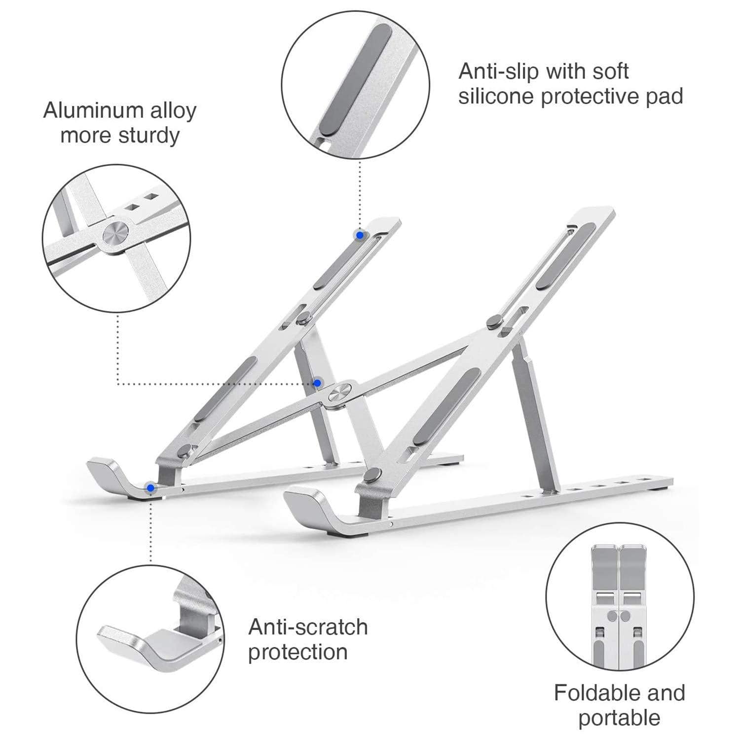 Adjustable Laptop Stand Adjustable Portable Foldable Laptop Holder - Standesy™ Laptop Stand Standesy™ Zaavio®