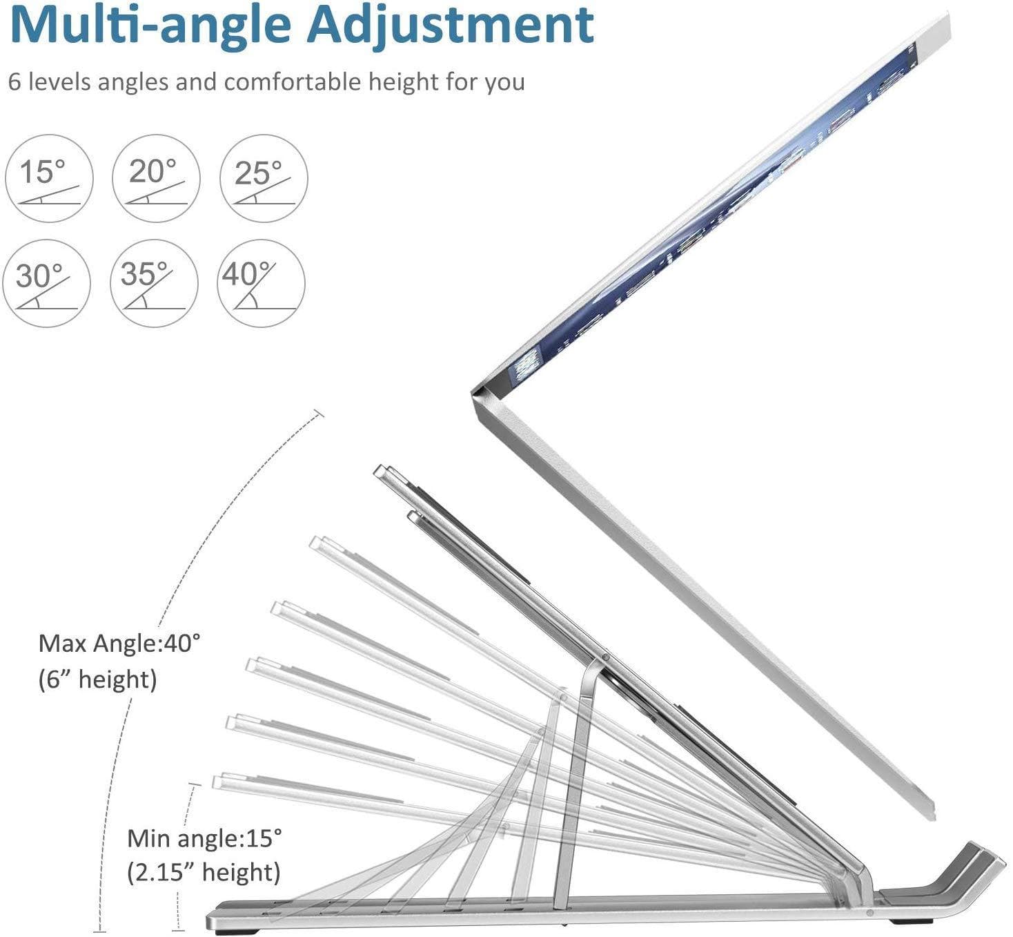 Adjustable Laptop Stand Adjustable Portable Foldable Laptop Holder - Standesy™ Laptop Stand Standesy™ Zaavio®