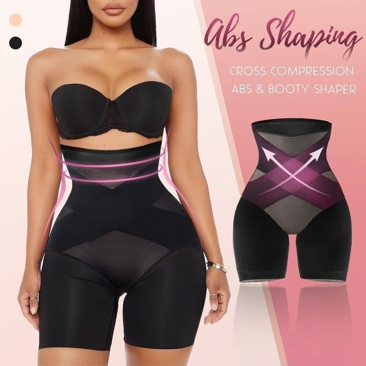 AN AN 2pcs High Waist Slimming Cross Compression Abs Shaping Pants for  Women (Black+Purple, M) : : Clothing, Shoes & Accessories