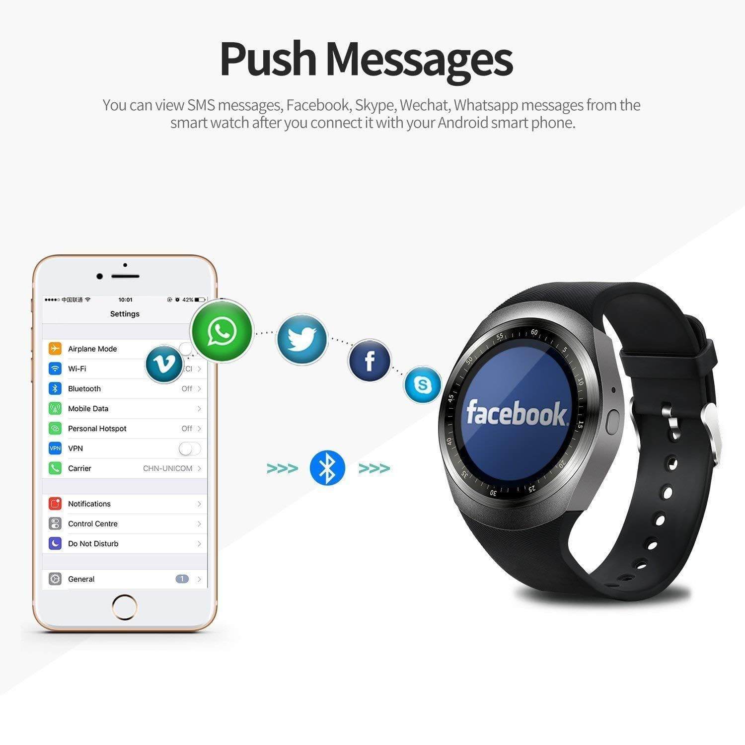 Bluetooth Smartwatch Waterproof Pedometer Sports Watch Fitness Tracker  Relógios inteligentes Avify™ 2.0 Zaavio®