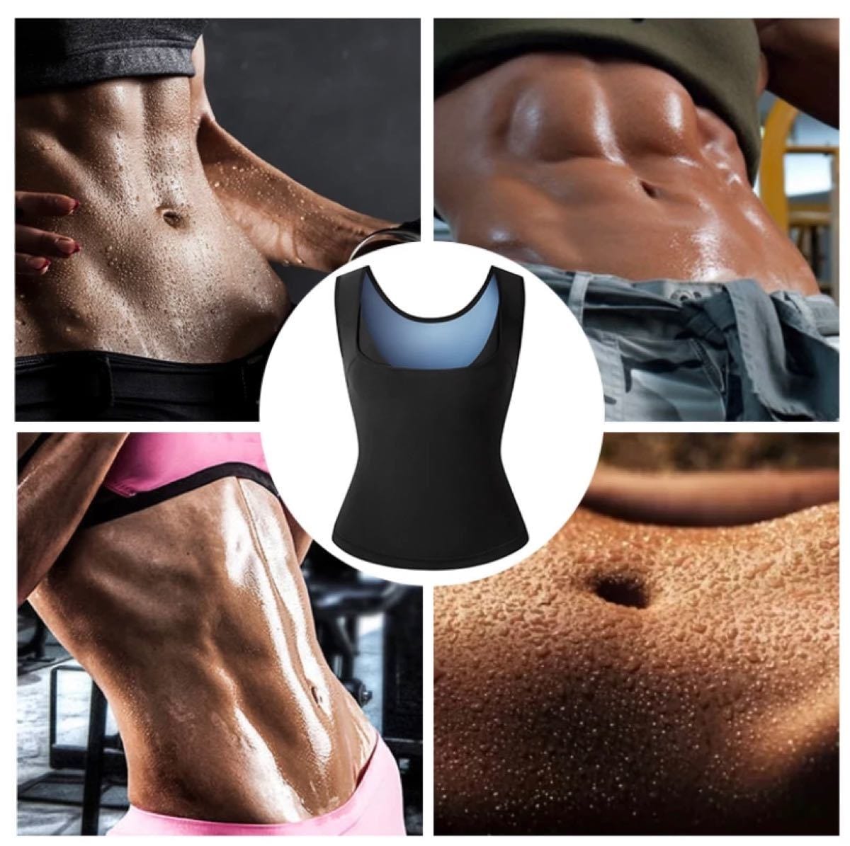 Vaslanda Men Hot Sweat Body Shaper Slimming Waist Trainer