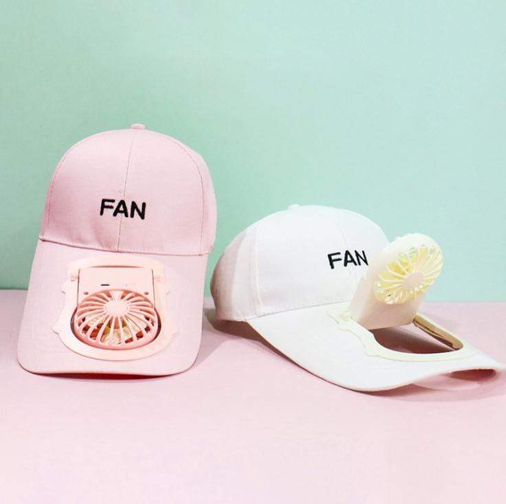 Hat with deals fan attached