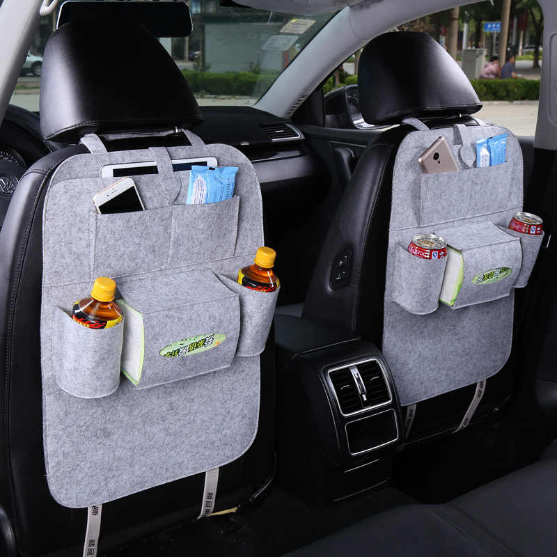 Felt Cloth Car Storage Seat Back Hanging Bag Multi-pockets Organisers Home  Decor