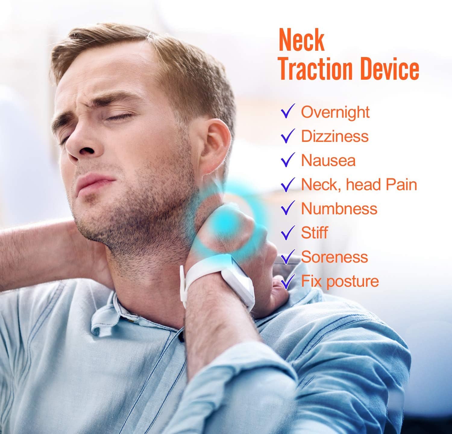 Cervical Traction Pillow Neck Stretch Traction at Home - Cervicollar™ Braces & Supports Cervicollar™ Zaavio®