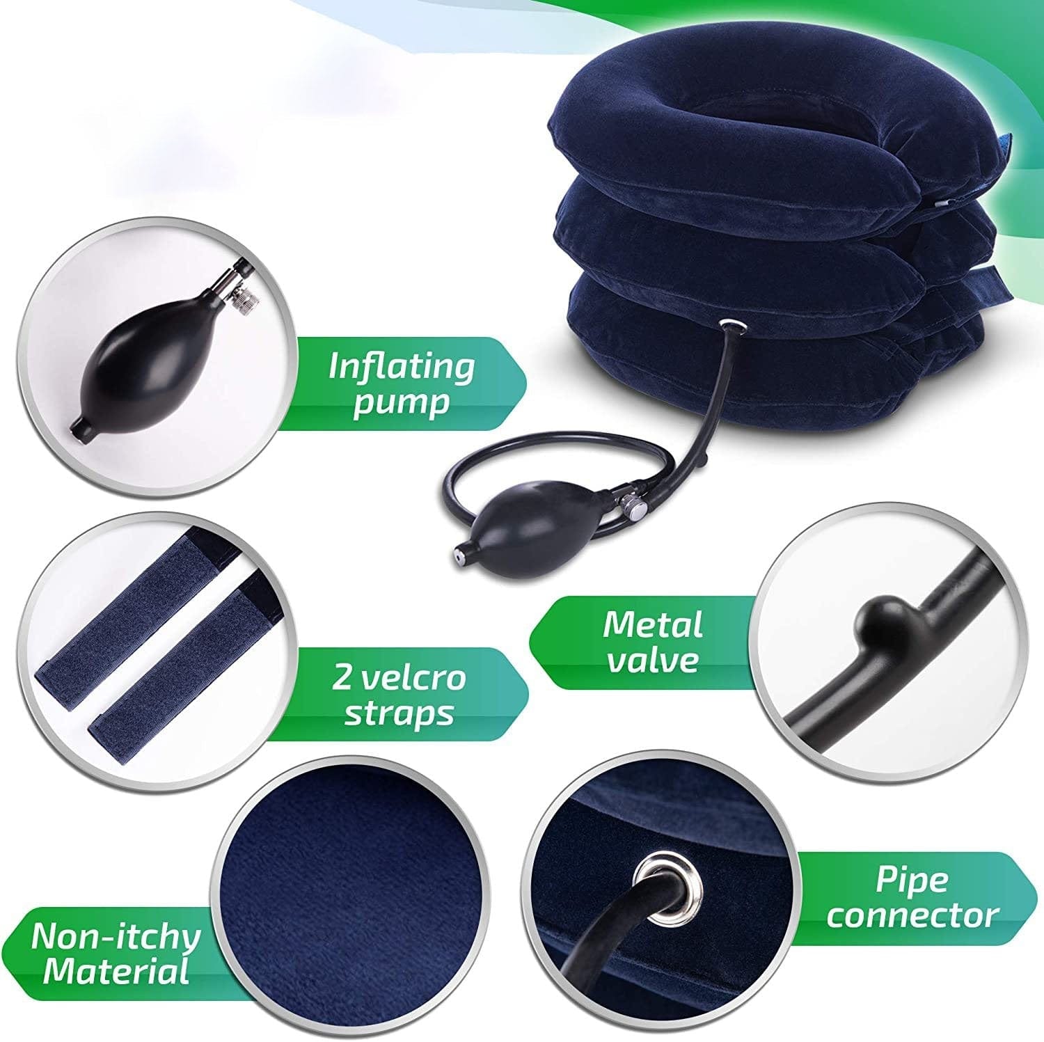 Cervical Traction Pillow Neck Stretch Traction at Home - Cervicollar™ Braces & Supports Cervicollar™ Zaavio®