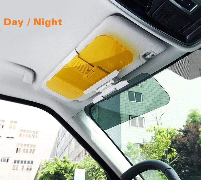 Clear sun visor for outlet car