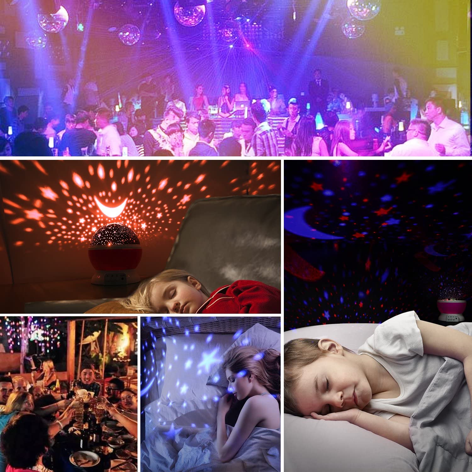 Decorative Star Lights Rotating Night Lamp Projector - Galaxzo™ Luces nocturnas Galaxzo™ Zaavio®