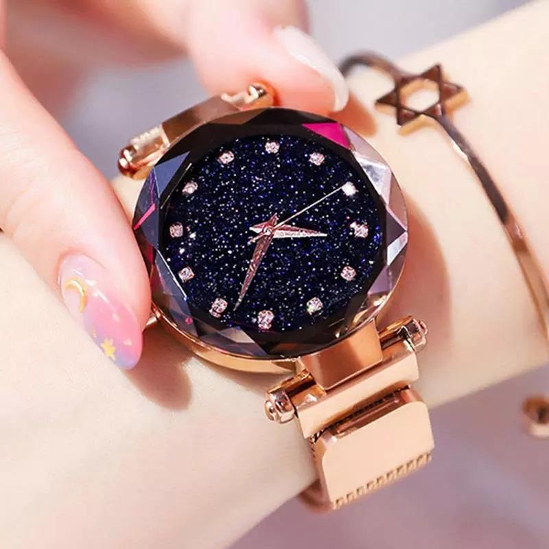 Women's Jeweled Evening Watch 6 Strands of Genuine Swarovski Crystals -  Peugeot Watches