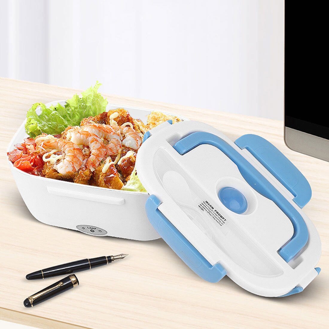 Electric Hot Lunch Box Portable Heated Food Container Heater - Tastrix™ Lunch Boxes Blue Tastrix™ Zaavio®