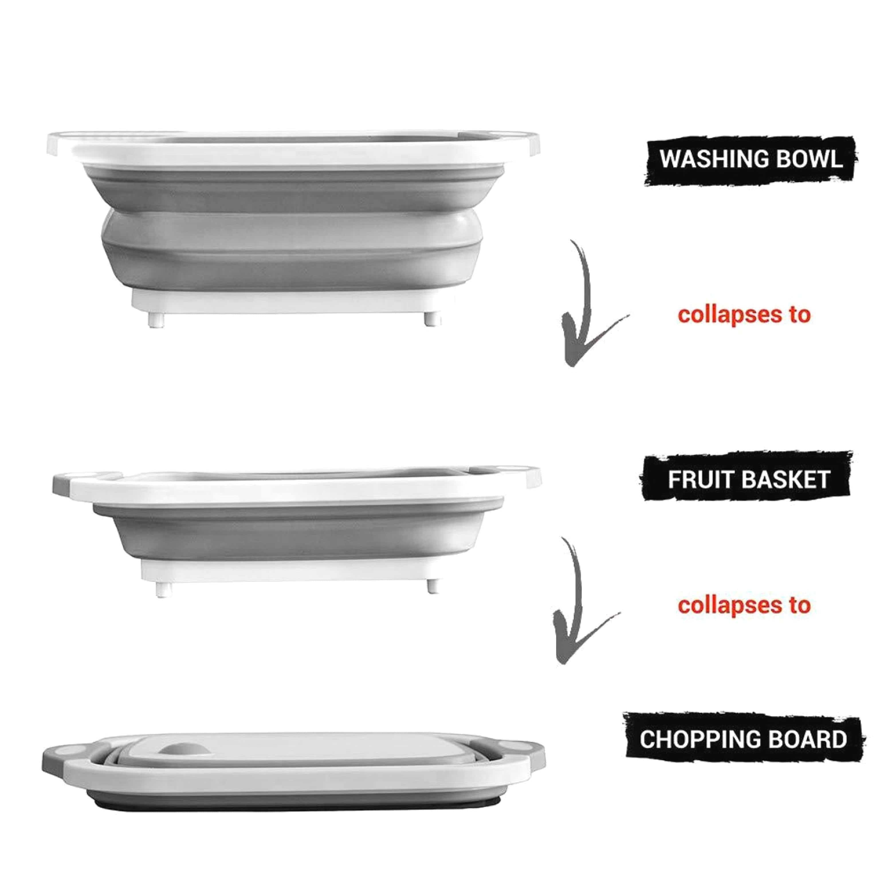 Folding Plastic Cutting Boards Chopping Dish Tub - Slinero™ Chopping Blocks Slinero™ Zaavio®