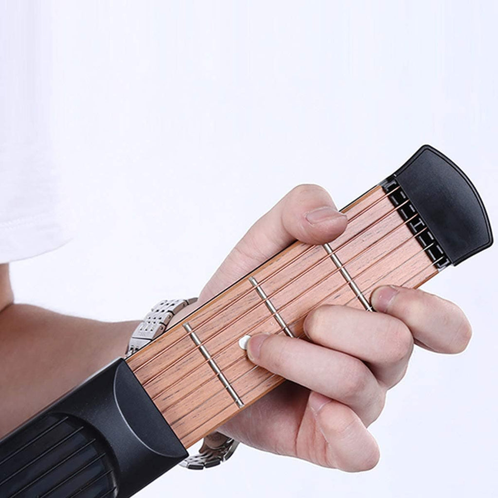 Wewoo - Mini guitare de poche Portable noir Guitar Trainer Finger