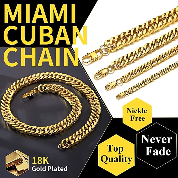Gold Plated Chain For Men Necklace Coated Chain Jewellery - Gold-Plated Chain Gold-Plated Chain Zaavio®