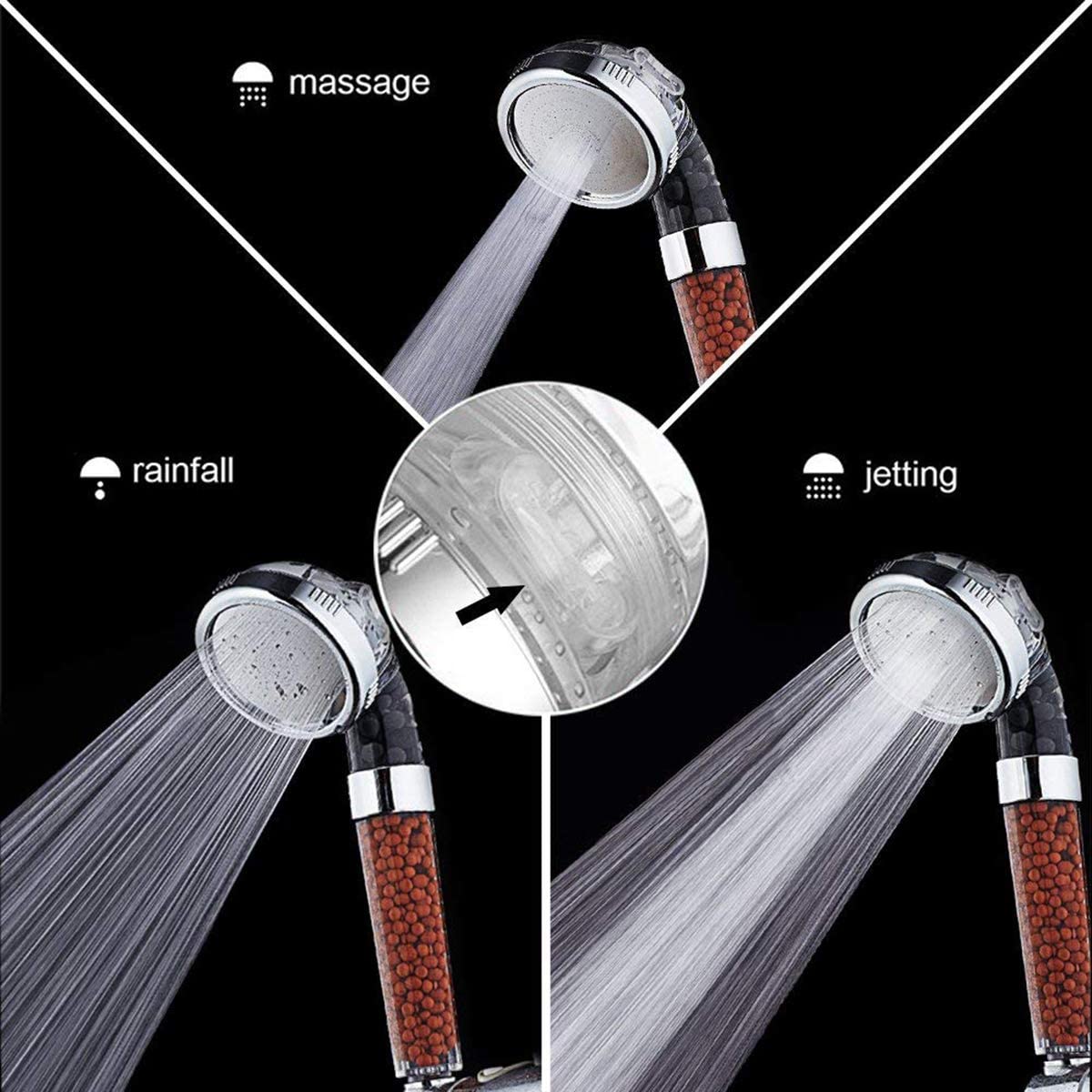 High Pressure Ionic Filtration Handheld Shower Head - Spajet™ Shower Heads Spajet™ Zaavio®