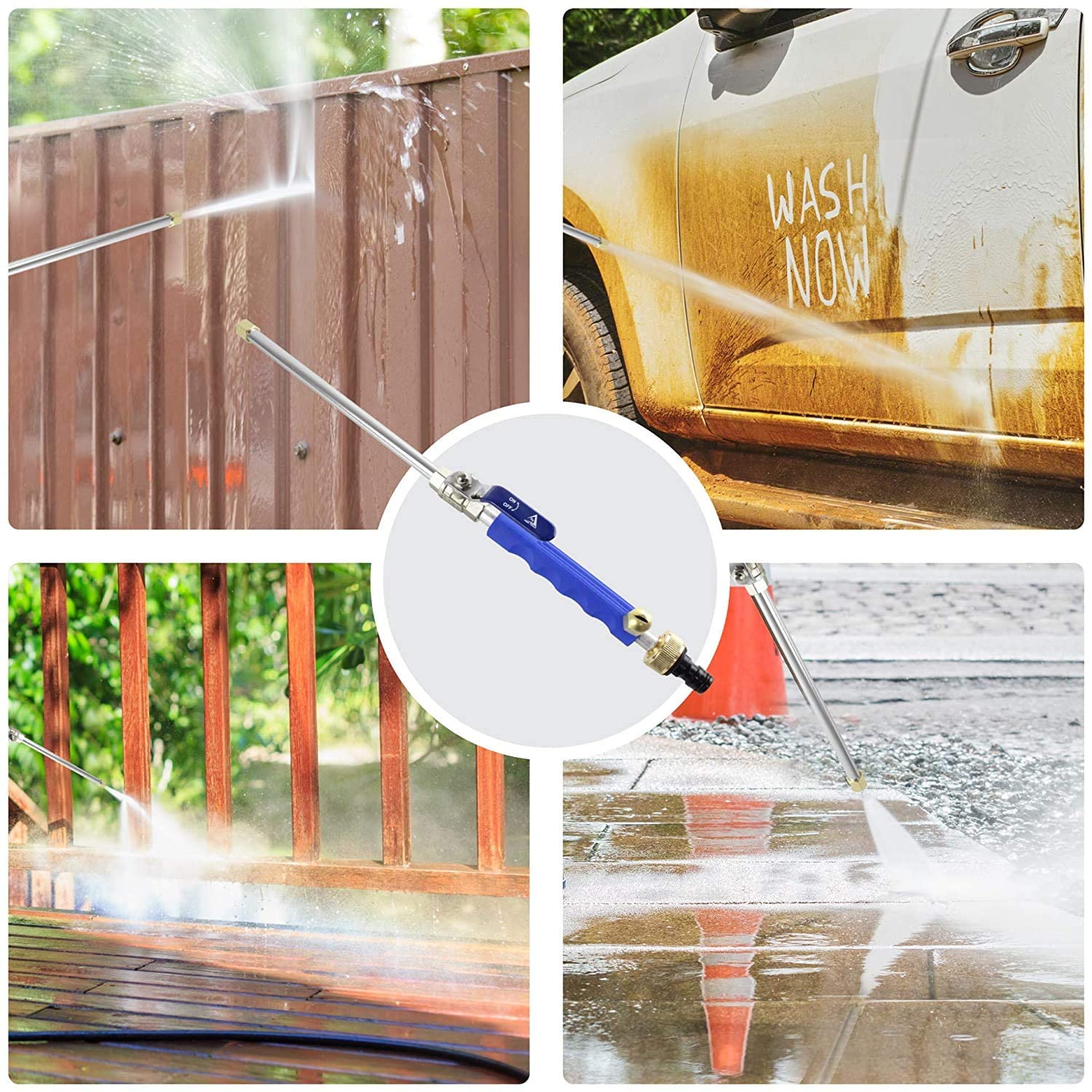 High Pressure Washer Spray Nozzle  Car Wash Water Hose - Hifloxo™ Garden Water Guns Hifloxo™ Zaavio®