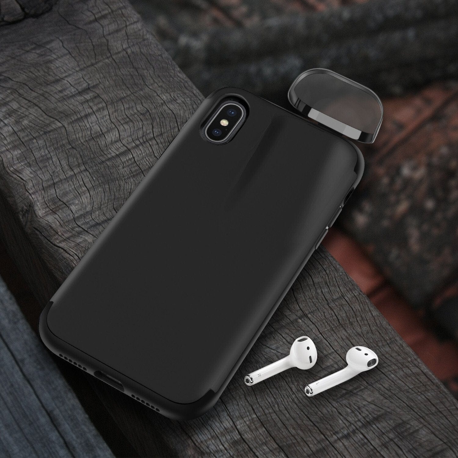 iPhone Aipod Case Best Airpods Holder iPhone Cover - Podshield™ Black Podshield™ Zaavio®