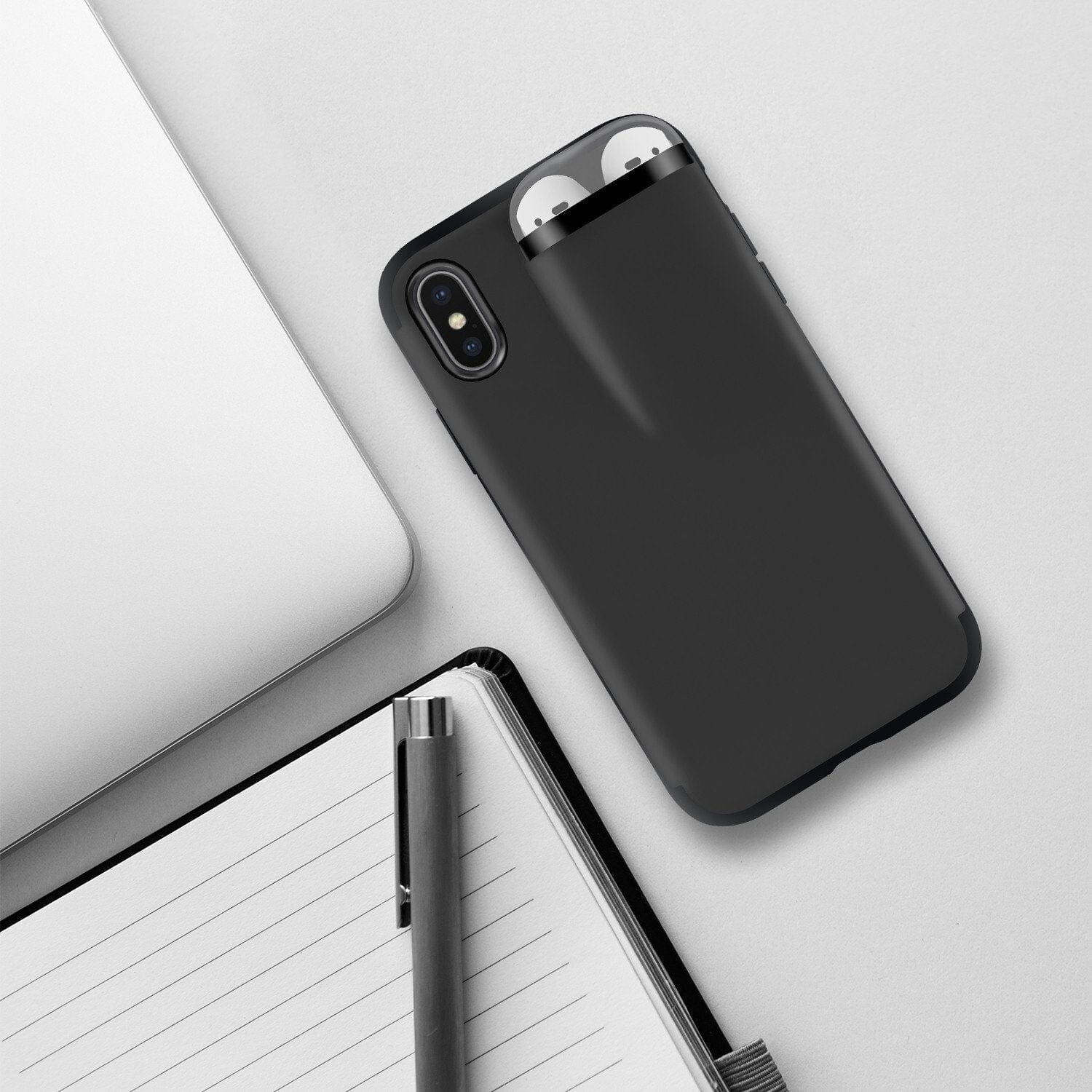 Iphone xs case 2025 with airpod holder