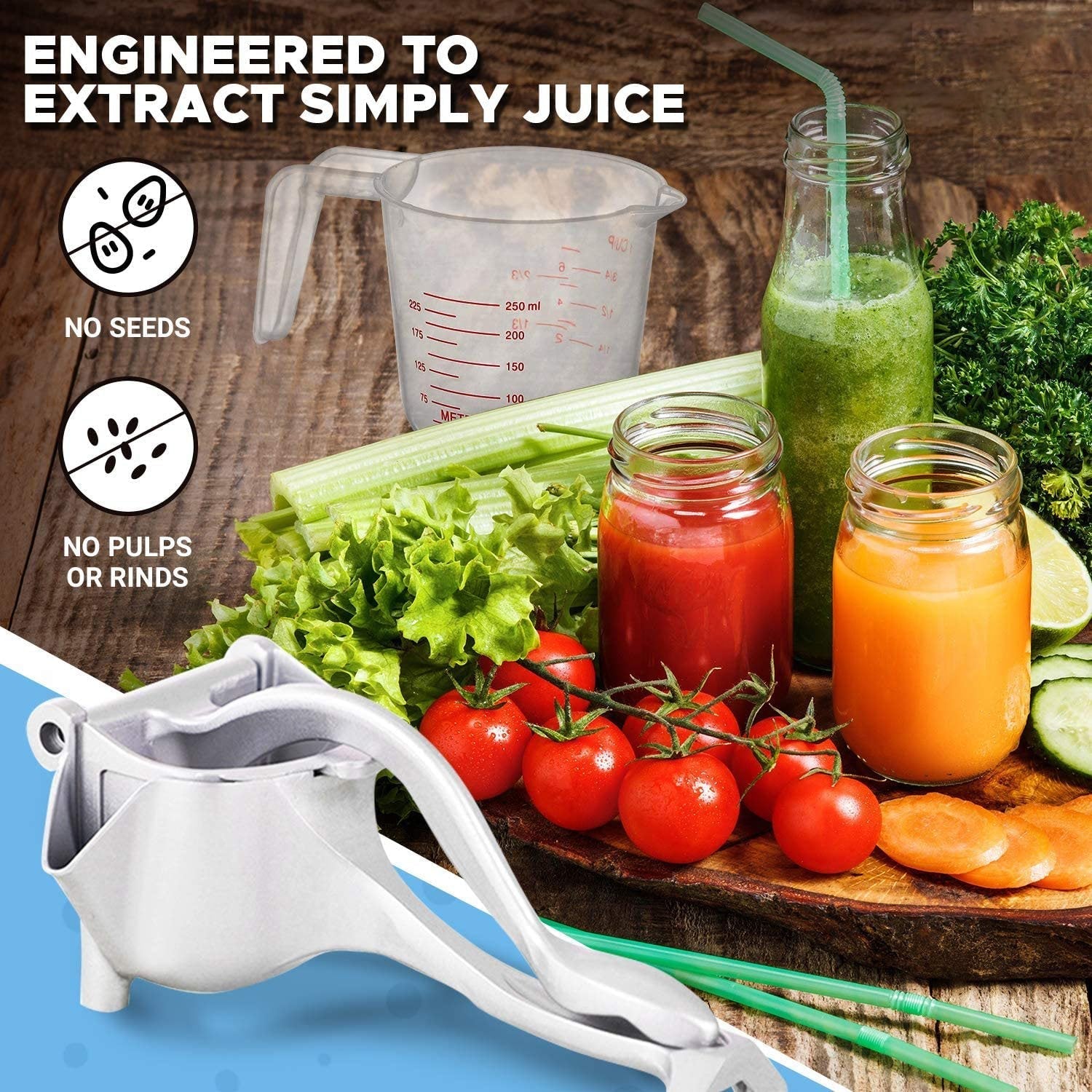 Lemon Mausami Hand Press Juicer Manual Fruit Squeezer - Juicia™ Sıkacaklar Juicia™ Zaavio®