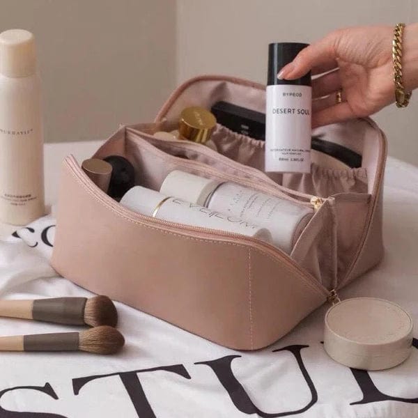 Makeup Bag Vanity Kit Cosmetic Storage Travel Pouch - Glamixo™️ Pink Glamixo™️ Zaavio®