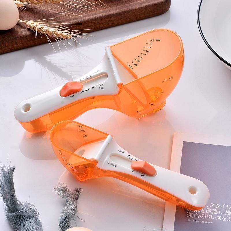 2Pcs Adjustable Measuring Spoons Sets with Retail Box Plastic