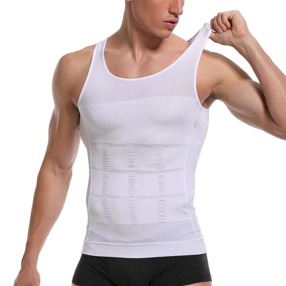 Men Tummy Tucker Slimming Vest Mens Waist Trainer Undershirt Trimmer - Flexvest™ Slimming Vest Flexvest™ for Men Zaavio®