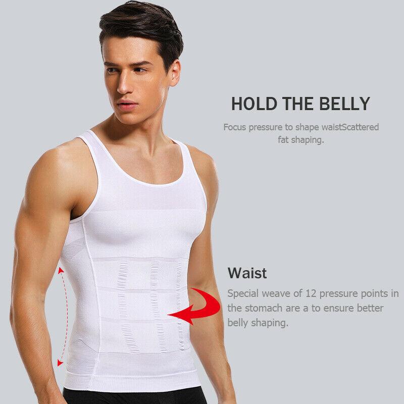 Buy FirstFit Abs Abdomen Body Shaper  Tummy Tucker Vest for Men Shapewear  (Color- Black) Size- M at