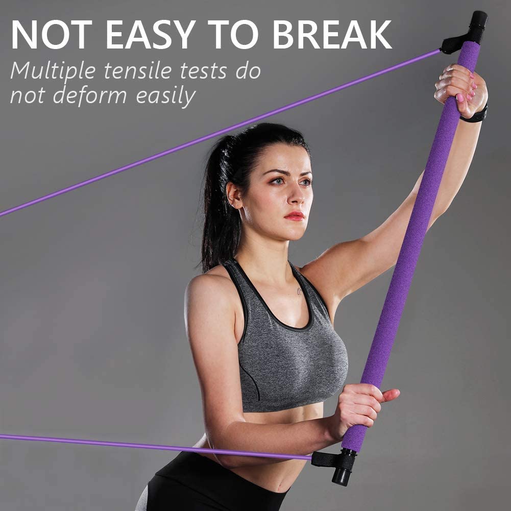 Pilates Bar Kit Home Gym Workout Equipment Portable - Fitravo™ Fitravo™ Zaavio®