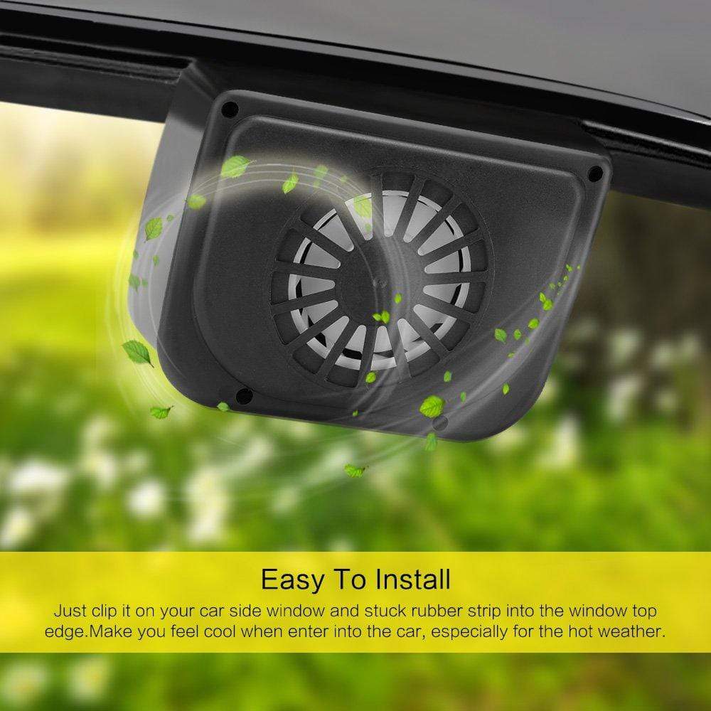 Easily Reduce Heat in Parked Car  Solar Powered Car Ventilation Fan -  TheSuperBOO!