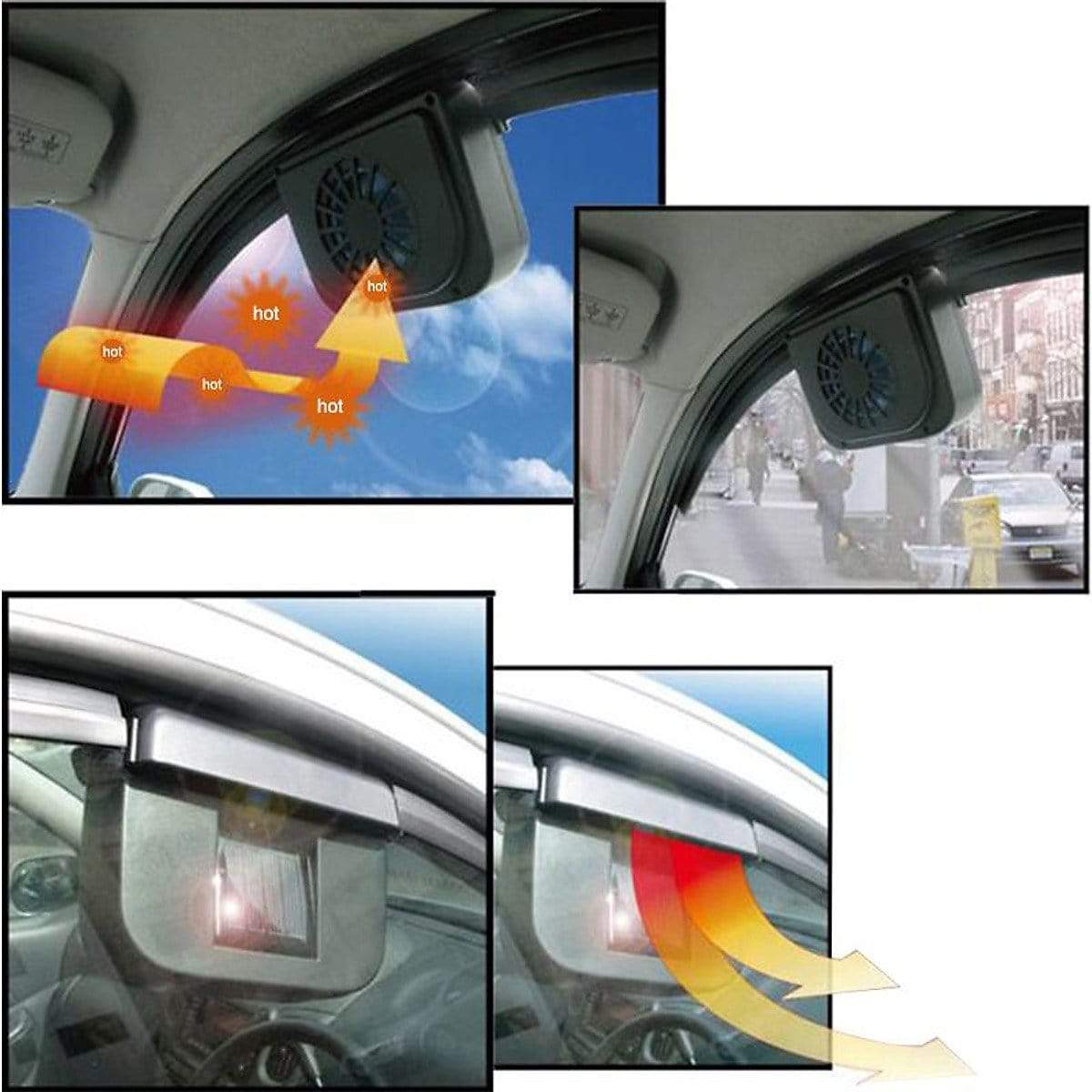 Solar Car Fan Window Exhaust Ventilation Powerful Fan - Turbinx™ Turbinx™ Zaavio®