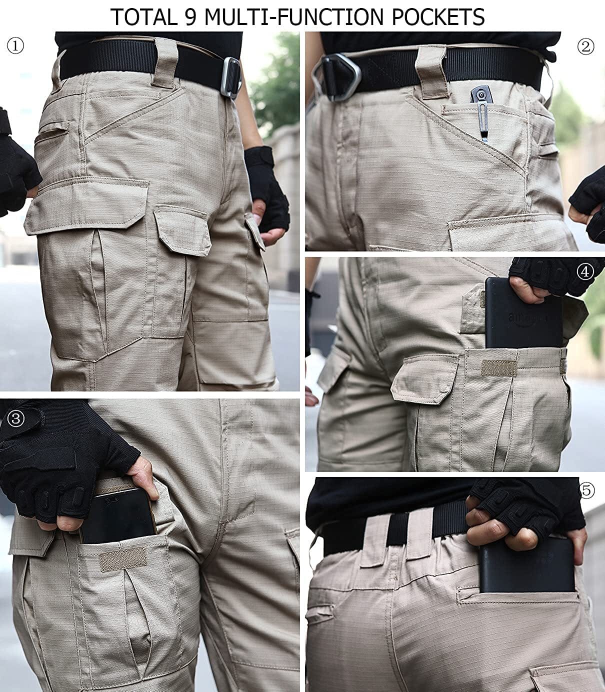 6xl City Military Tactical Pants Elastic Combat Army Trousers Many Pockets  Waterproof Wear Resistant Casual Cargo Pants Men