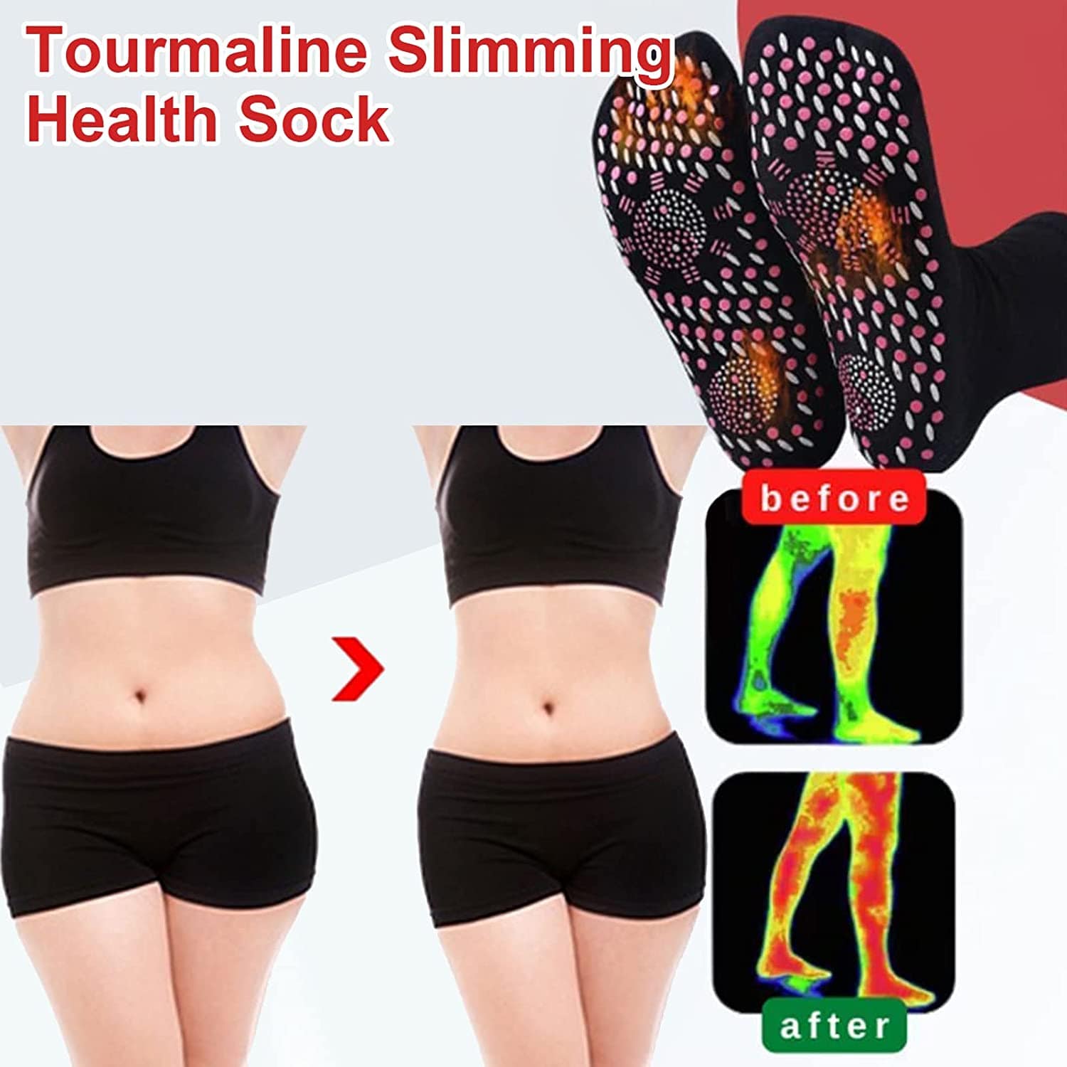 TOURMALINE LYMPHVITY SLIMMING HEALTH SOCK Zaavio®️