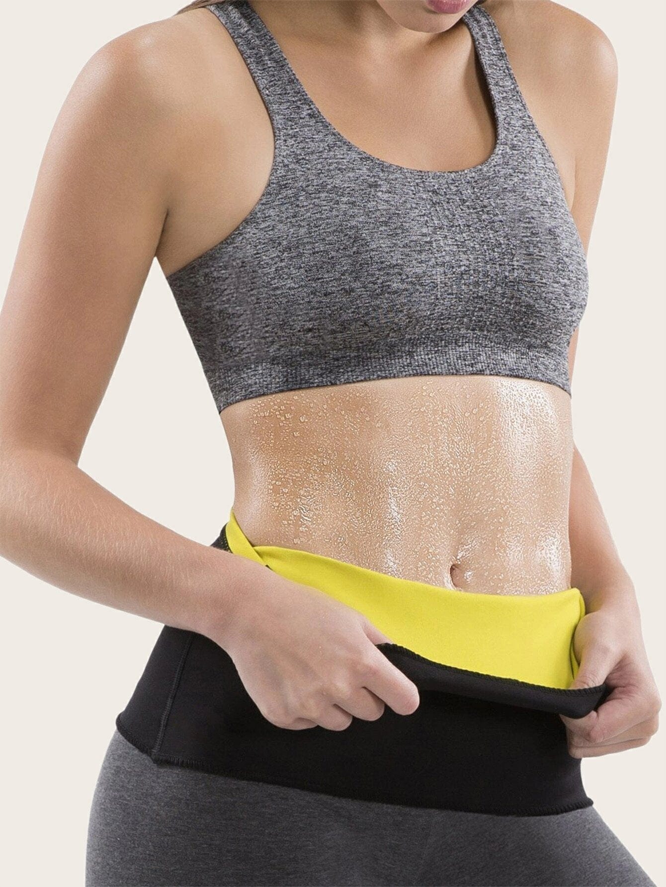 Body Shaper Manual Gym Sweat Slimming Belt, Waist Size: 46X9 Inch