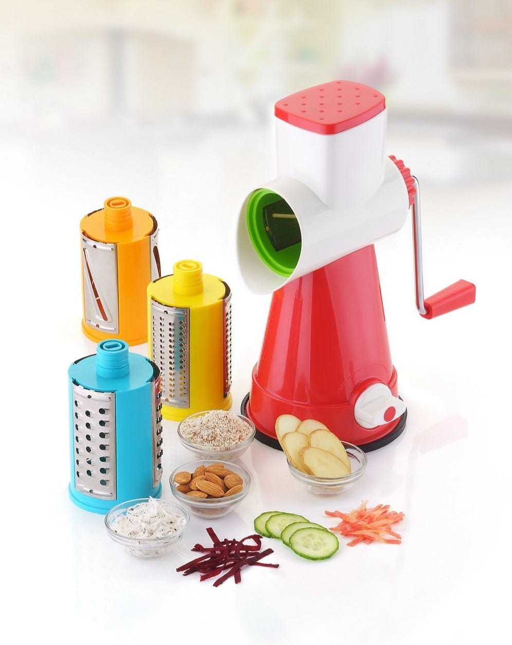 Vegetable Cutter Slicer Shredder Salad Fruit Cutter - Swizie™ Ralladores Red Swizie™ Zaavio®