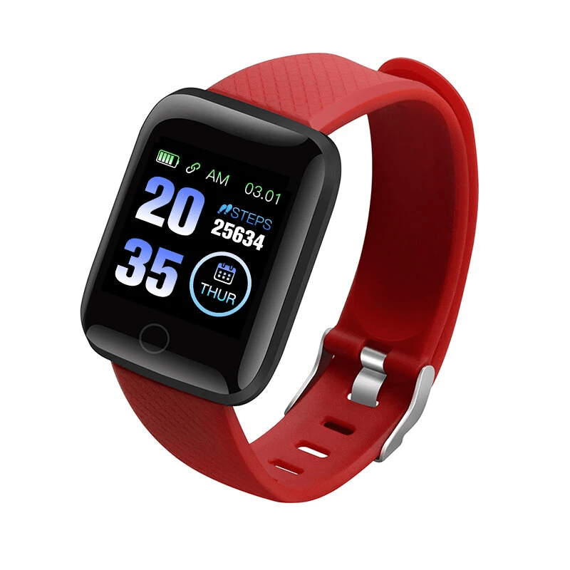 Waterproof Bluetooth Watch Best Fitness Tracker for Workout - Fitsio™ Red Fitsio™ Zaavio®