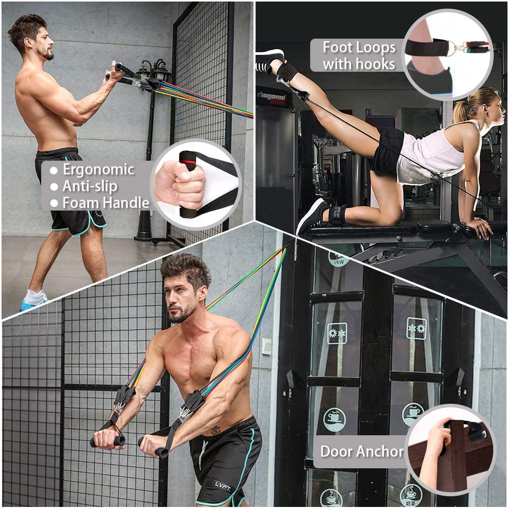 Workout Resistance Band Set Full Body Workout Squat Rope - Exowire™ Pro Resistance Bands Exowire™ Pro Zaavio®