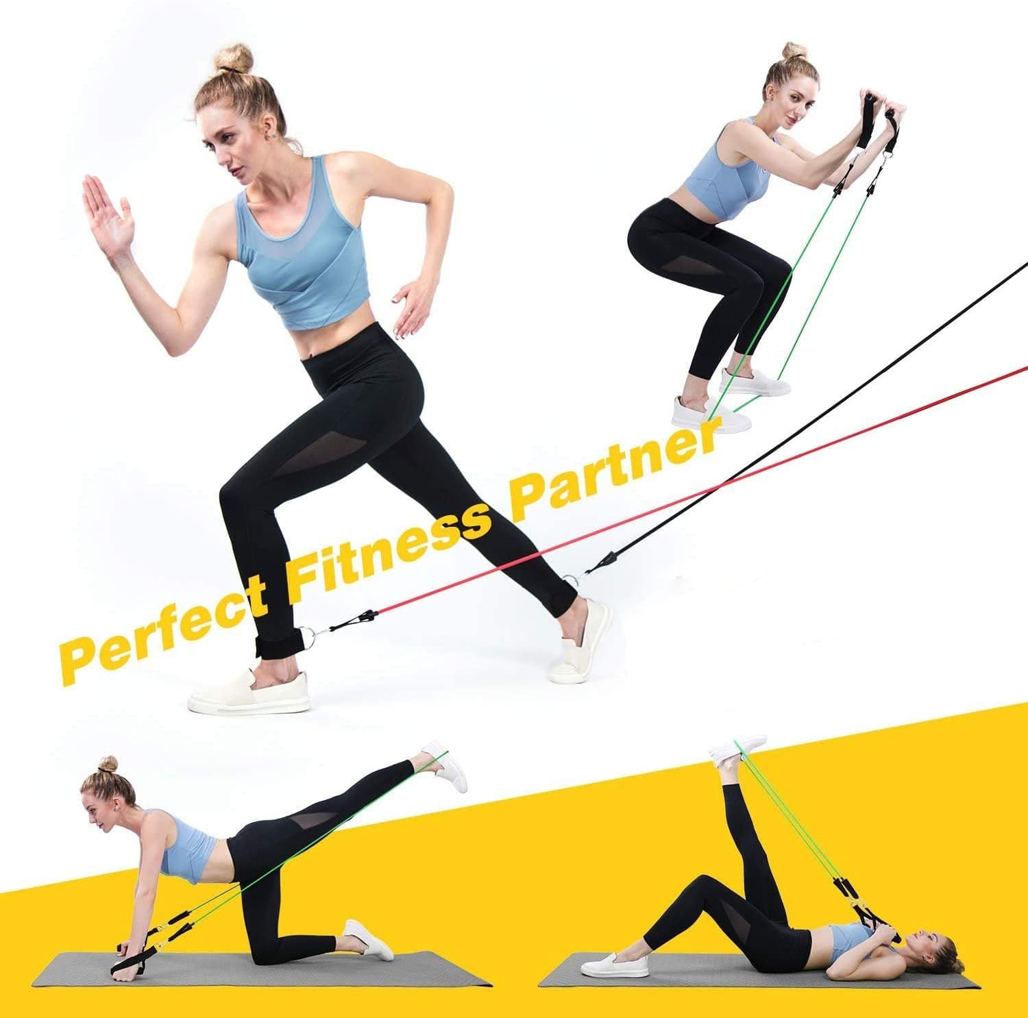 Workout Resistance Band Set Full Body Workout Squat Rope - Exowire™ Pro Resistance Bands Exowire™ Pro Zaavio®